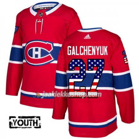 Lapsille NHL Montreal Canadiens Pelipaita Alex Galchenyuk 27 Adidas 2017-2018 Punainen USA Flag Fashion Authentic